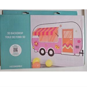 Retro Van Scene Setter  Backdrop Throwback